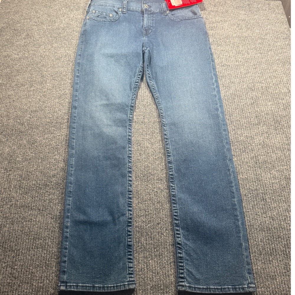 True Religion Ricky Relaxed Straight Jeans Mens 30 Blue Denim Y2K Retro NWT